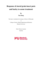 Response of stored grain insect pests and barley to ozone treatment