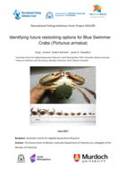 Identifying future restocking options for Blue Swimmer Crabs (Portunus armatus)