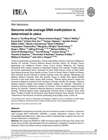 Genome-wide average DNA methylation is determined in utero