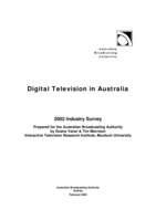 Digital television in Australia: 2002 Industry survey