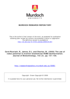 The use of redox potential to monitor biochemical HCBD dechlorination