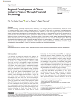 Regional development of China’s inclusive finance through financial technology