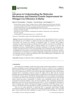 Advances in understanding the molecular mechanisms and potential genetic improvement for nitrogen use efficiency in barley