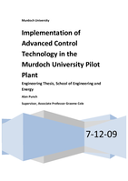 Implementation of advanced control technology in the Murdoch University Pilot Plant
