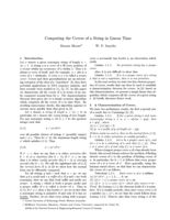 Computing the covers of a string in linear time