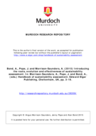 Introducing the roots, evolution and effectiveness of sustainability assessment