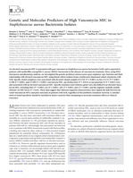 Genetic and molecular predictors of high vancomycin MIC in Staphylococcus aureus bacteremia isolates