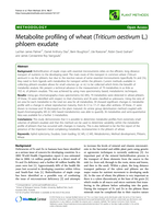 Metabolite profiling of wheat (Triticum aestivum L.) phloem exudate