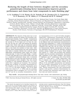 Reducing the length of time between slaughter and the secondary gonadotropin-releasing factor immunization improves growth performance and clears boar taint compounds in male finishing pigs