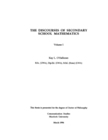 The discourses of secondary school mathematics