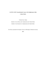 Lasting Light: Re-positioning the Legacy of the Enlightenment within Cultural Studies