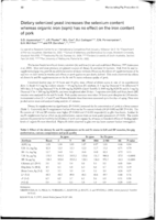 Dietary selenized yeast increases the selenium content whereas organic iron (sqm) has no effect on the iron content of pork