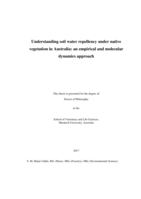 Understanding soil water repellency under native vegetation in Australia: An empirical and molecular dynamics approach