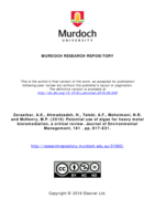 Potential use of algae for heavy metal bioremediation, a critical review