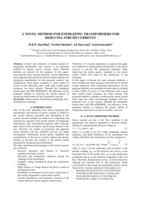A novel method for energizing transformers for reducing inrush currents