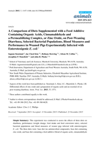 A comparison of diets supplemented with a feed additive containing organic acids, cinnamaldehyde and a permeabilizing complex, or zinc oxide, on post-weaning diarrhoea, selected bacterial populations, blood measures and performance in weaned pigs experimentally infected with enterotoxigenic E. coli