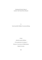 Evaluating the research impact of Australia’s state natural history museums