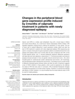 Changes in the peripheral blood gene expression profile induced by 3 Months of valproate treatment in patients with newly diagnosed epilepsy