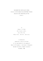 Implementing curriculum change within a state education department region: Analysis and conceptualization