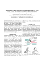 Different characteristics of semiconducting glazed insulators at artificially polluted conditions