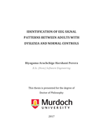 Identification of EEG signal patterns between adults with dyslexia and normal controls