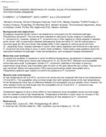 Temperature changes resistance of clonal Eucalyptus marginata to Phytophthora cinnamomi