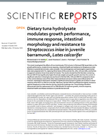 Dietary tuna hydrolysate modulates growth performance, immune response, intestinal morphology and resistance to Streptococcus iniae in juvenile barramundi, Lates calcarifer