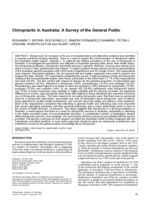 Chiropractic in Australia: A survey of the general public