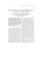 Monitoring vertical acceleration of railway wagon using machine learning technique
