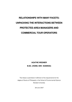 Relationships with many facets: unpacking the interactions between protected area managers and commercial tour operators
