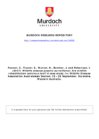 Wildlife disease passive surveillance: Are wildlife rehabilitation centres a tool? A case study.