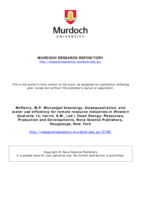Microalgal bioenergy, biosequestration, and water use efficiency for remote resource industries in Western Australia