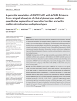 A potential association of RNF219 ‐ AS1 with ADHD: Evidence from categorical analysis of clinical phenotypes and from quantitative exploration of executive function and white matter microstructure endophenotypes