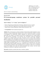 PV-Li-ion-micropump membrane systems for portable personal desalination