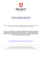 Challenges for public relations: working in an international framework