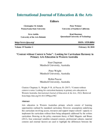 “Content without Context is Noise” : Looking for curriculum harmony in primary arts education in Western Australia