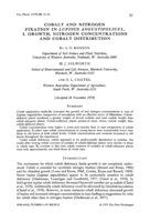 Cobalt and nitrogen fixation in Lupinus angustifolius L. I. Growth, nitrogen concentrations and cobalt distribution
