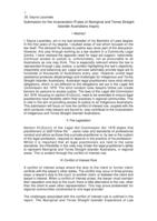 Submission for the Incarceration Rates of Aboriginal and Torres Straight Islander Australians Inquiry