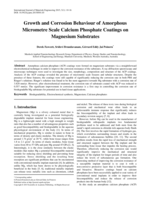 Growth and corrosion behaviour of amorphous micrometre scale calcium phosphate coatings on magnesium substrates
