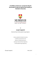 Feasibility analysis for a proposed off-grid Renewable Energy & Engineering building at Murdoch University