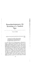 Ramacharitramanasa: The rewriting of a sanskrit epic