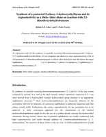Synthesis of a protected 2-ethoxy-3-hydroxyethylfuran and its regioselectivity as a Diels–Alder diene on reaction with 3,5-dimethoxydehydrobenzene