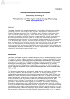 Learning mathematics through conversation and utilizing technology
