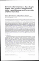 Environmental performance reporting for natural area tourism: Contributions by visitor impact management frameworks and their indicators