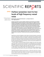 Harbour porpoises react to low levels of high frequency vessel noise