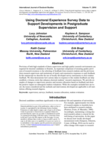Using doctoral experience survey data to support developments in postgraduate supervision and support
