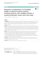 Important considerations for feasibility studies in physical activity research involving persons with multiple sclerosis: A scoping systematic review and case study