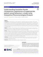 Understanding Australian female chiropractors’ experiences of inappropriate patient sexual behaviour: A study using Interpretive Phenomenological Analysis