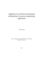 Applied novel software development methodology for process engineering application