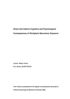 Direct and Indirect Cognitive and Psychological Consequences of Workplace Neurotoxic Exposure